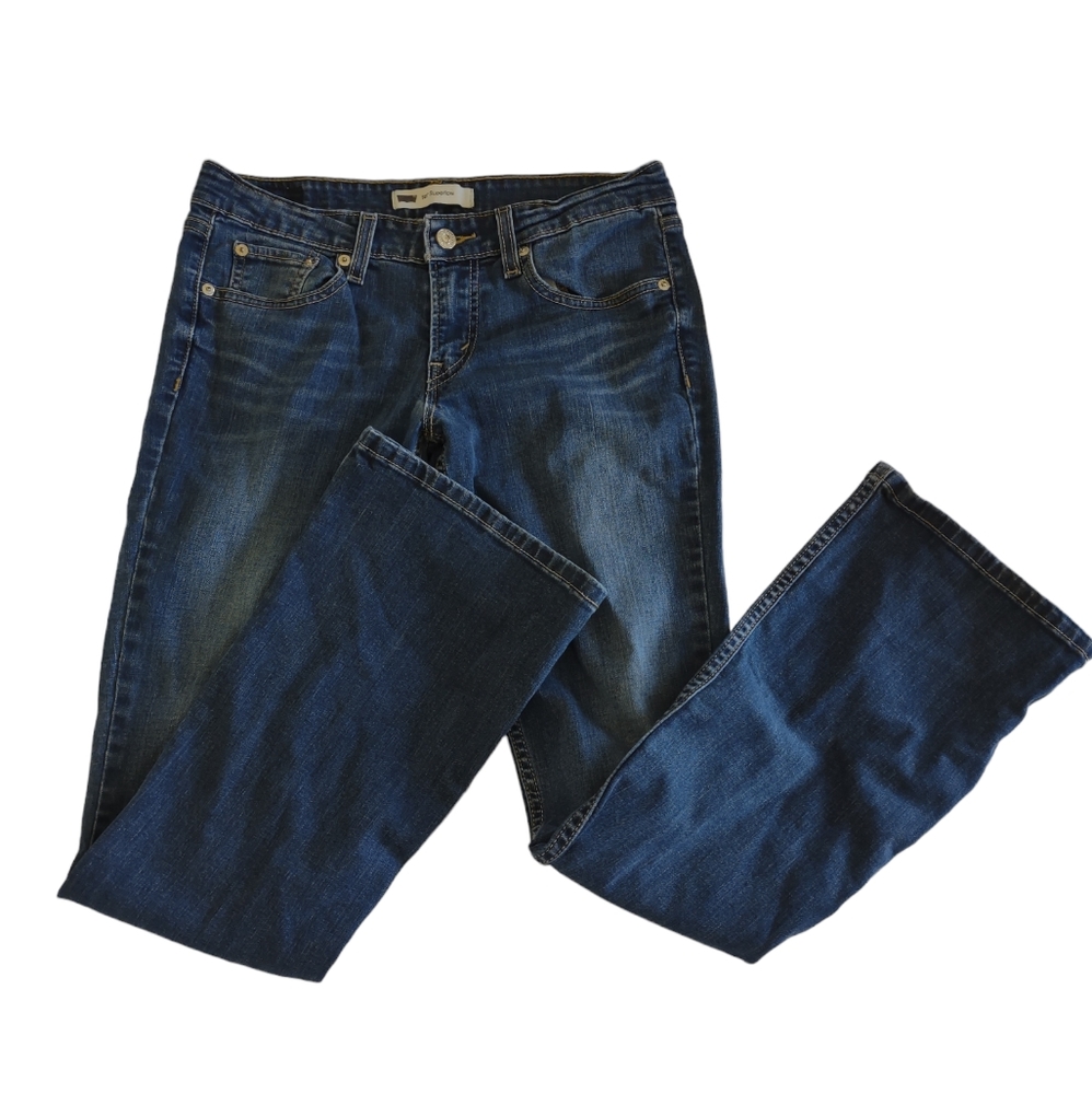 Levi's 518 Superlow Bootcut Jeans W30" L38" Rise 8" Inseam 30" Dark Some Stretch
